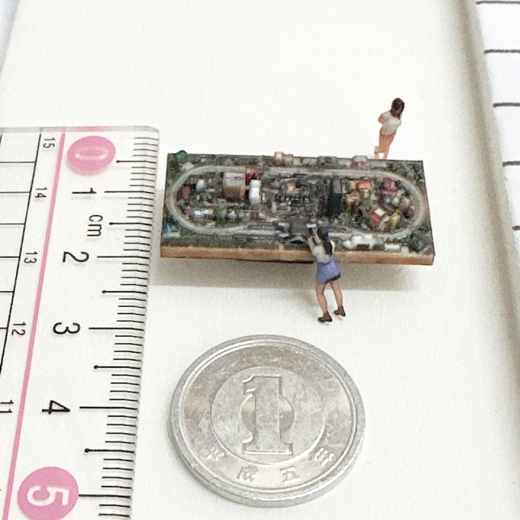 Nゲージより小 ミニミニ鉄道模型 Nゲージ世界の鉄道走行会 ミニチュアイメージ レイアウト ジオラマ ミニジオラマ フルカラー3Dプリンター