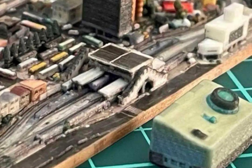 完成品 ミニチュア 鉄道模型 レイアウト ジオラマ ミニミニ鉄道模型 1/18〜1/12フィギュア向け ドールハウスに Nゲージより小さい! ミニチュアイメージ フルカラー3Dプリンター