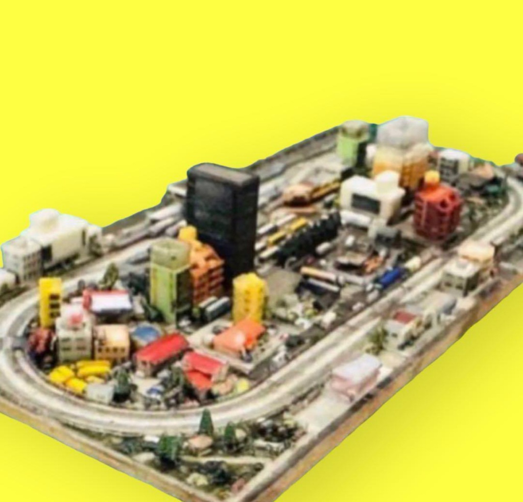 完成品 ミニチュア 鉄道模型 レイアウト ジオラマ ミニミニ鉄道模型 1/18〜1/12フィギュア向け ドールハウスに Nゲージより小さい! ミニチュアイメージ フルカラー3Dプリンター
