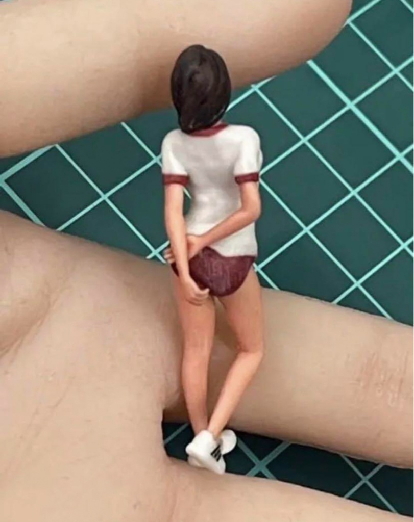 完成品 JK7 フィギュア リアルフィギュア 3Dフィギュア 塗装済完成品 ミニチュアイメージ ミニカーに ジオラマに フルカラー3Dプリンター 3D人物 人物3D 女子高生