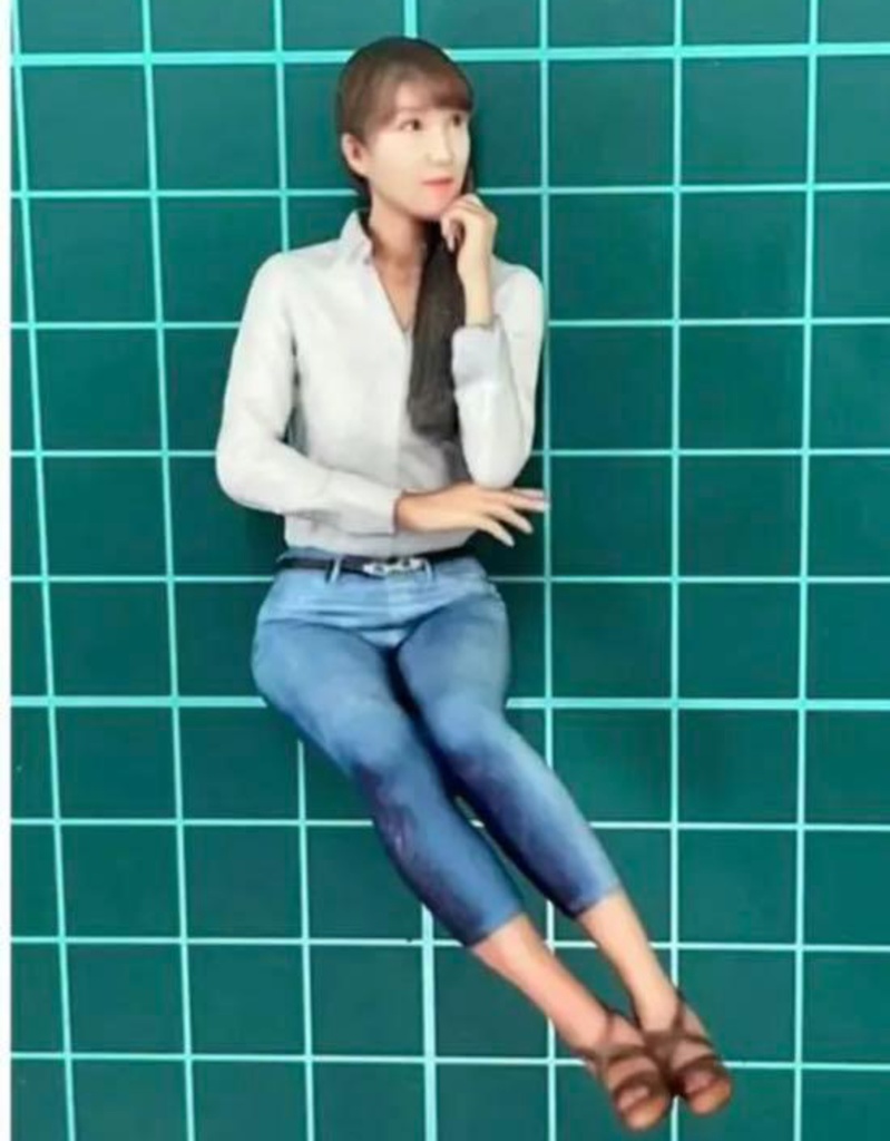 完成品 1/18 9-3 フィギュア リアルフィギュア 3Dフィギュア 塗装済完成品 ミニカーに ジオラマに ミニチュアイメージ 3D人物 人物3D フルカラー3Dプリンター