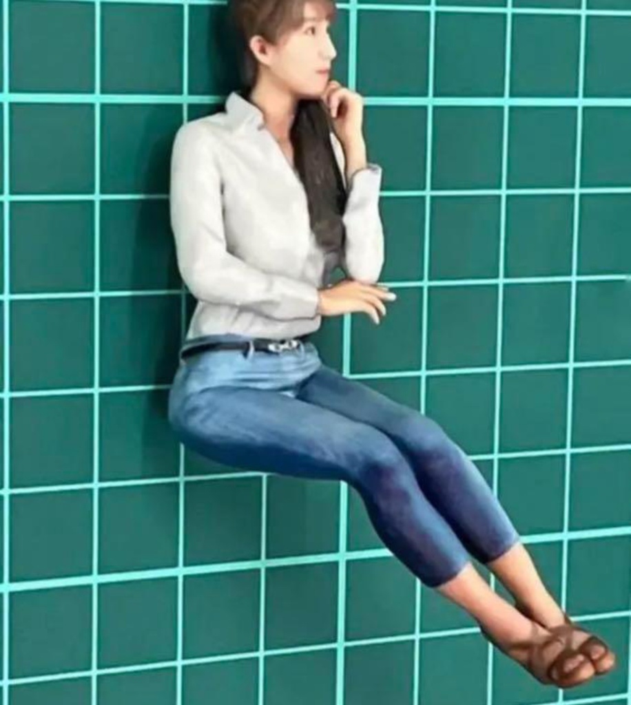 完成品 1/18 9-3 フィギュア リアルフィギュア 3Dフィギュア 塗装済完成品 ミニカーに ジオラマに ミニチュアイメージ 3D人物 人物3D フルカラー3Dプリンター