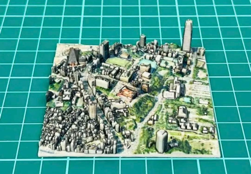 ミニチュア 東京都港区 ジオラマ ミニチュアイメージ ミニジオラマ 3D地図 リアルフィギュア フィギュア フルカラー3Dプリンター