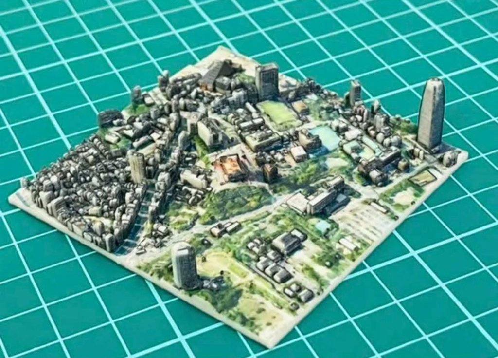 ミニチュア 東京都港区 ジオラマ ミニチュアイメージ ミニジオラマ 3D地図 リアルフィギュア フィギュア フルカラー3Dプリンター