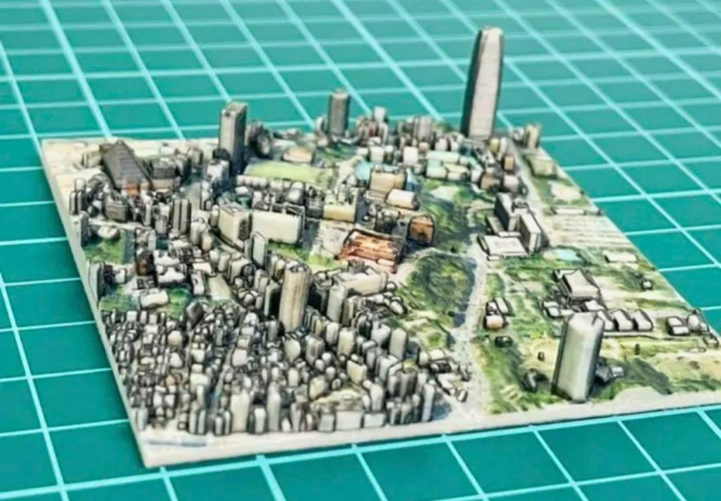ミニチュア 東京都港区 ジオラマ ミニチュアイメージ ミニジオラマ 3D地図 リアルフィギュア フィギュア フルカラー3Dプリンター