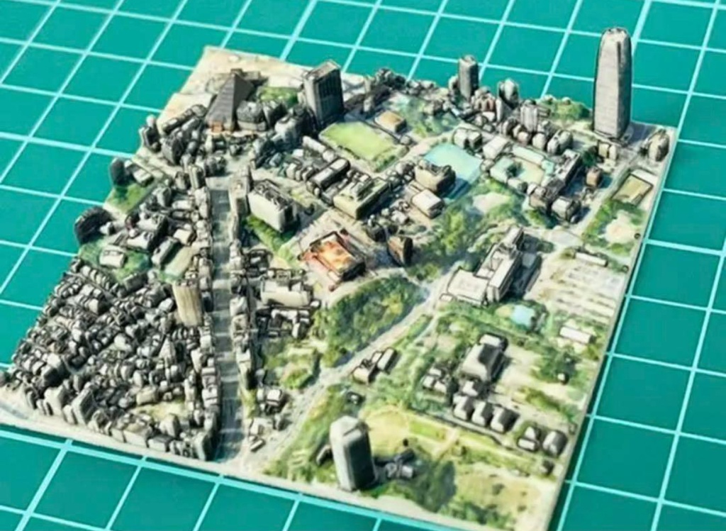 ミニチュア 東京都港区 ジオラマ ミニチュアイメージ ミニジオラマ 3D地図 リアルフィギュア フィギュア フルカラー3Dプリンター