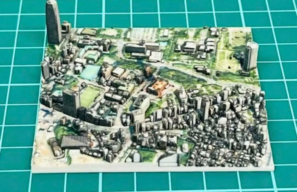 ミニチュア 東京都港区 ジオラマ ミニチュアイメージ ミニジオラマ 3D地図 リアルフィギュア フィギュア フルカラー3Dプリンター