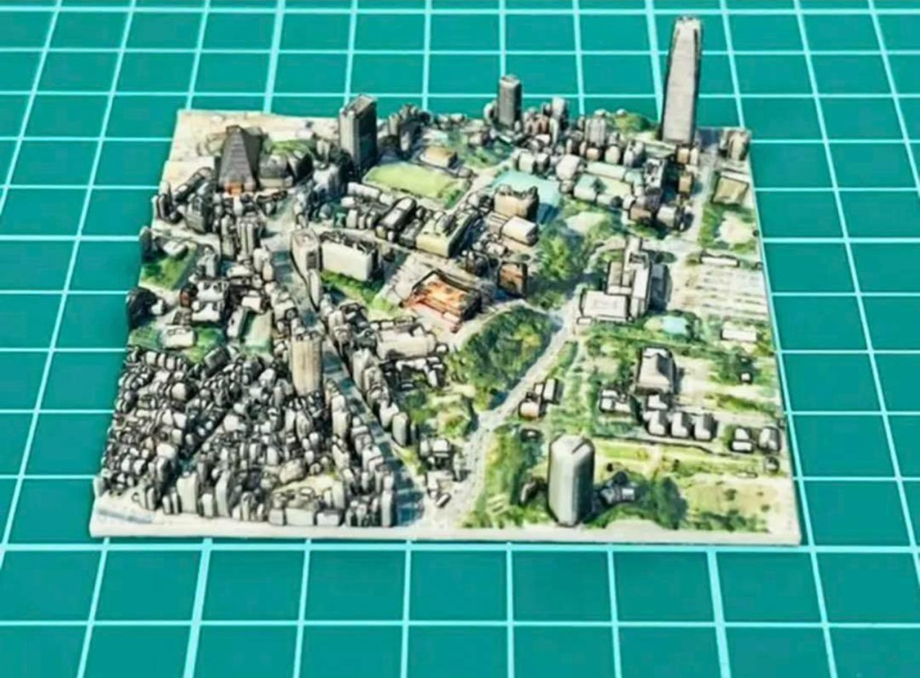 ミニチュア 東京都港区 ジオラマ ミニチュアイメージ ミニジオラマ 3D地図 リアルフィギュア フィギュア フルカラー3Dプリンター