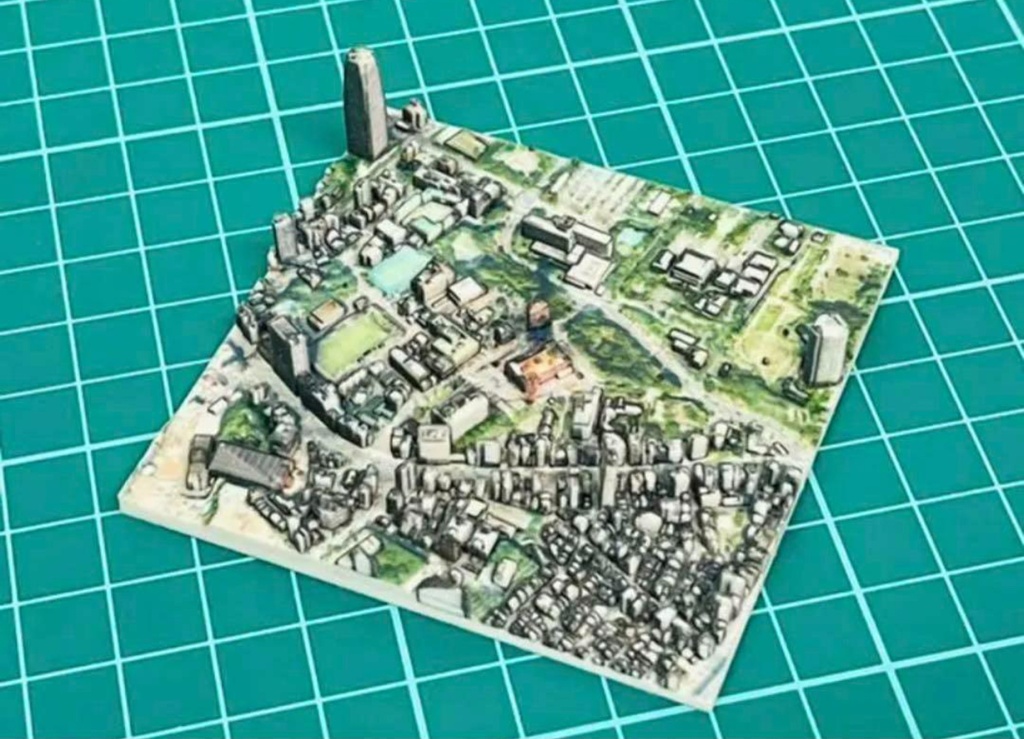 ミニチュア 東京都港区 ジオラマ ミニチュアイメージ ミニジオラマ 3D地図 リアルフィギュア フィギュア フルカラー3Dプリンター