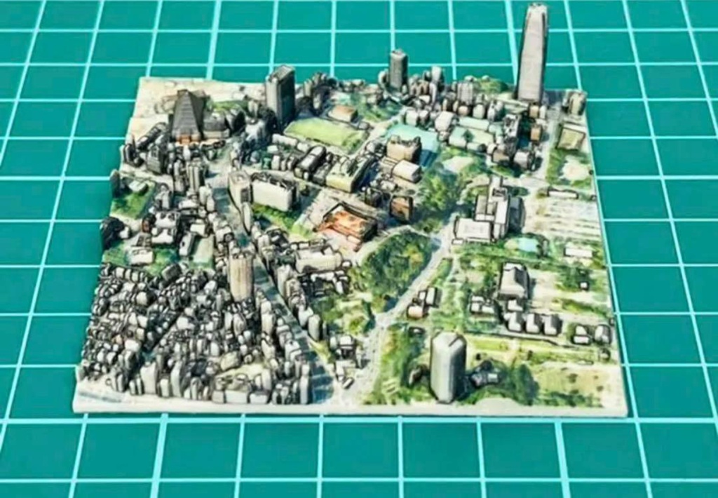 ミニチュア 東京都港区 ジオラマ ミニチュアイメージ ミニジオラマ 3D地図 リアルフィギュア フィギュア フルカラー3Dプリンター