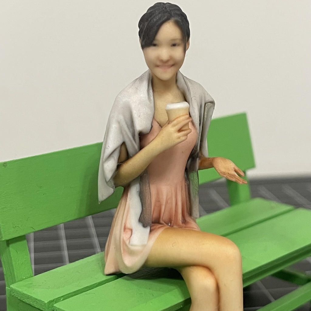 完成品 1/18 Jess-ba フィギュア リアルフィギュア 3Dフィギュア 塗装済完成品 ミニチュアイメージ ミニカーに ジオラマに ドールハウスに 3D人物 人物3D