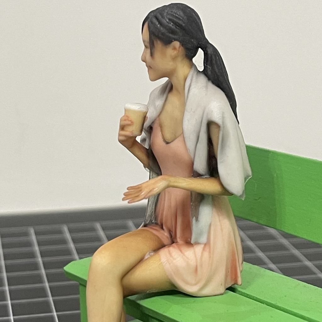 完成品 1/18 Jess-ba フィギュア リアルフィギュア 3Dフィギュア 塗装済完成品 ミニチュアイメージ ミニカーに ジオラマに ドールハウスに 3D人物 人物3D