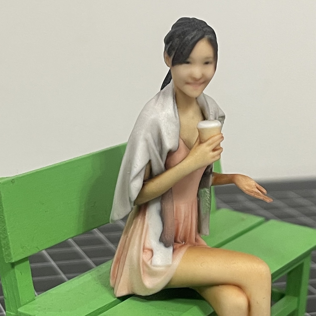 完成品 1/18 Jess-ba フィギュア リアルフィギュア 3Dフィギュア 塗装済完成品 ミニチュアイメージ ミニカーに ジオラマに ドールハウスに 3D人物 人物3D