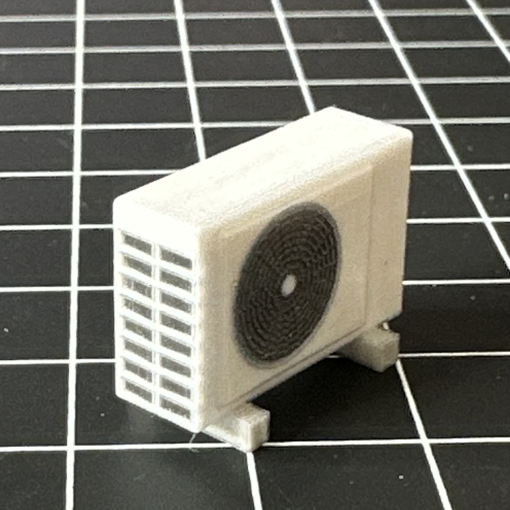 完成品 1/43 エアコン 室外機 ミニチュア フィギュアに ミニカーに ジオラマに 住宅模型 建築模型 フルカラー3Dプリンター 3Dプリンター