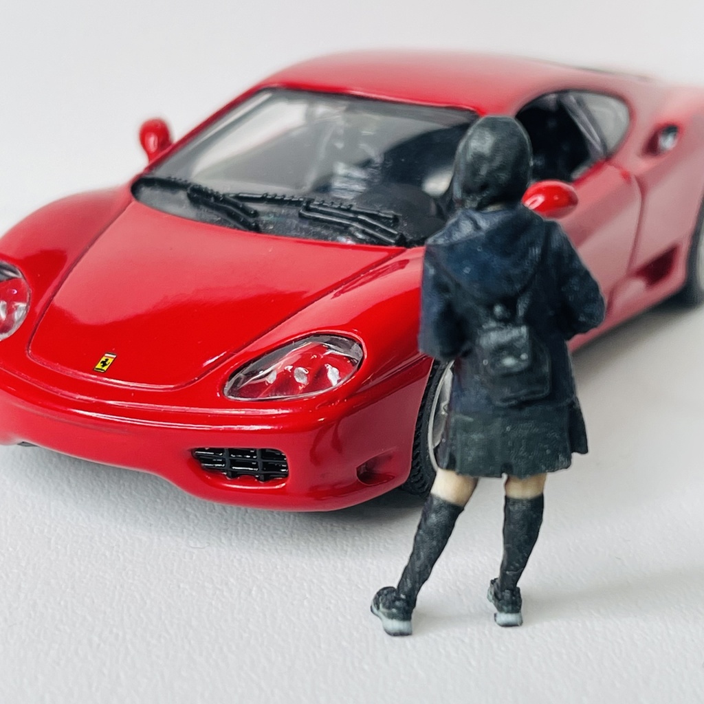完成品 1/43 JKNP 女子高生 フィギュア リアルフィギュア 完成品 塗装済完成品 ミニカーに ジオラマに ミニチュアイメージ ミニチュア フルカラー3Dプリンター 3D人物 人物3D