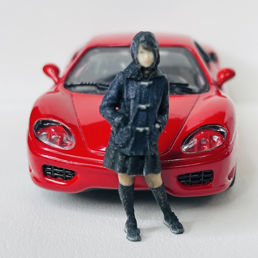 完成品 1/43 JKNP 女子高生 フィギュア リアルフィギュア 完成品 塗装済完成品 ミニカーに ジオラマに ミニチュアイメージ ミニチュア フルカラー3Dプリンター 3D人物 人物3D