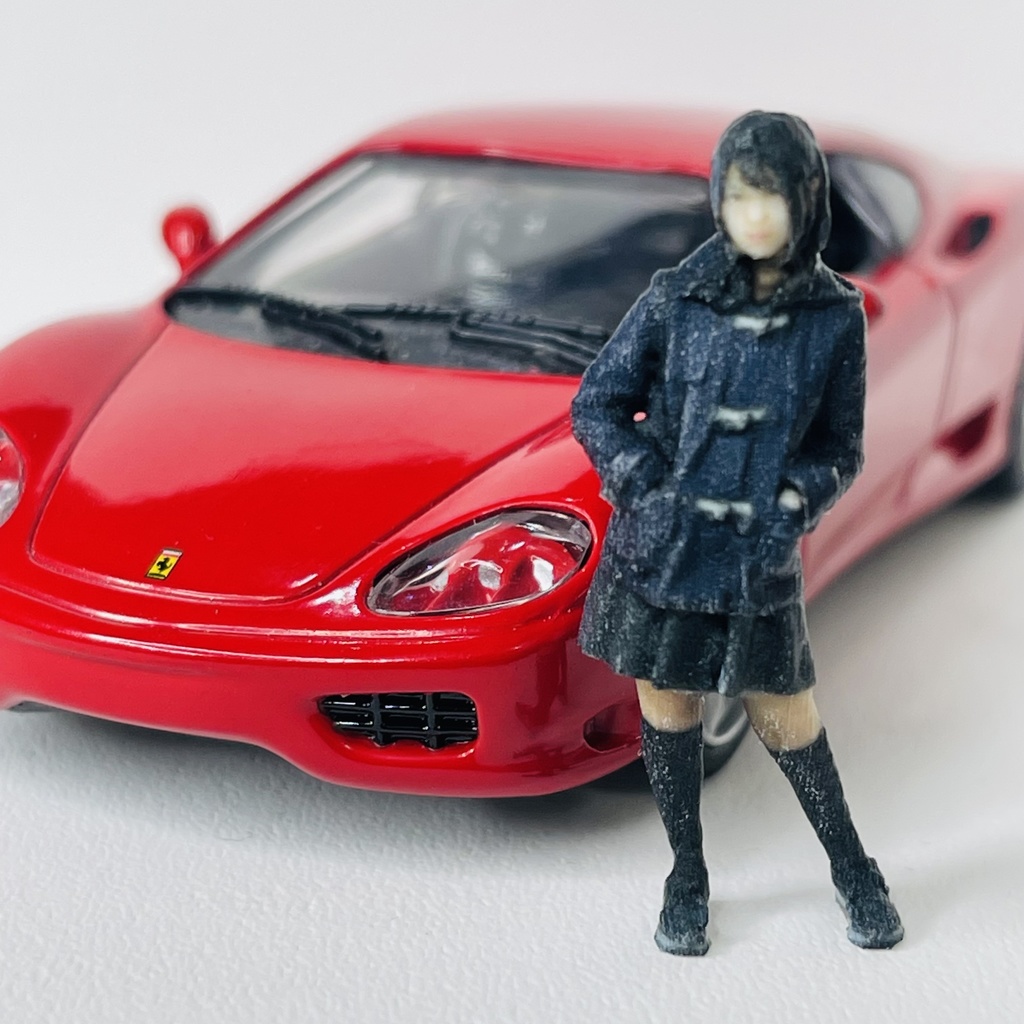 完成品 1/43 JKNP 女子高生 フィギュア リアルフィギュア 完成品 塗装済完成品 ミニカーに ジオラマに ミニチュアイメージ ミニチュア フルカラー3Dプリンター 3D人物 人物3D