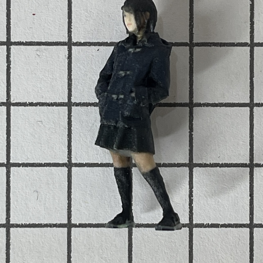 完成品 1/43 JKNP 女子高生 フィギュア リアルフィギュア 完成品 塗装済完成品 ミニカーに ジオラマに ミニチュアイメージ ミニチュア フルカラー3Dプリンター 3D人物 人物3D