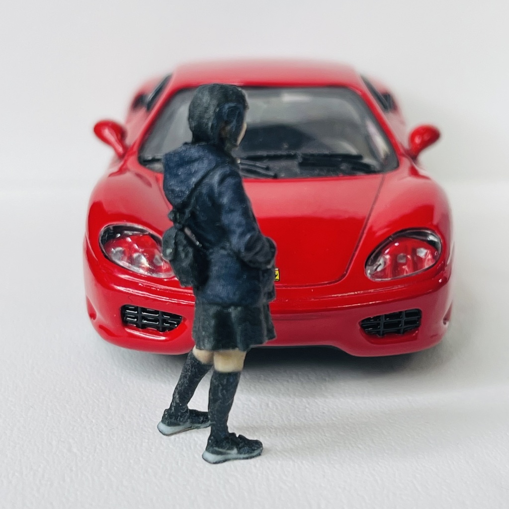 完成品 1/43 JKNP 女子高生 フィギュア リアルフィギュア 完成品 塗装済完成品 ミニカーに ジオラマに ミニチュアイメージ ミニチュア フルカラー3Dプリンター 3D人物 人物3D