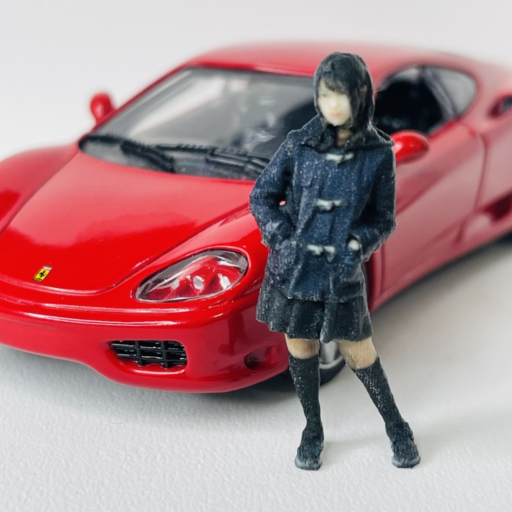 完成品 1/43 JKNP 女子高生 フィギュア リアルフィギュア 完成品 塗装済完成品 ミニカーに ジオラマに ミニチュアイメージ ミニチュア フルカラー3Dプリンター 3D人物 人物3D