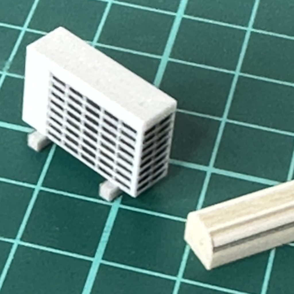 完成品 1/43 エアコン&室外機 フィギュアに リアルフィギュア ジオラマ ミニカーに 住宅模型 建築模型 ドールハウス ミニチュアイメージ フルカラー3Dプリンター