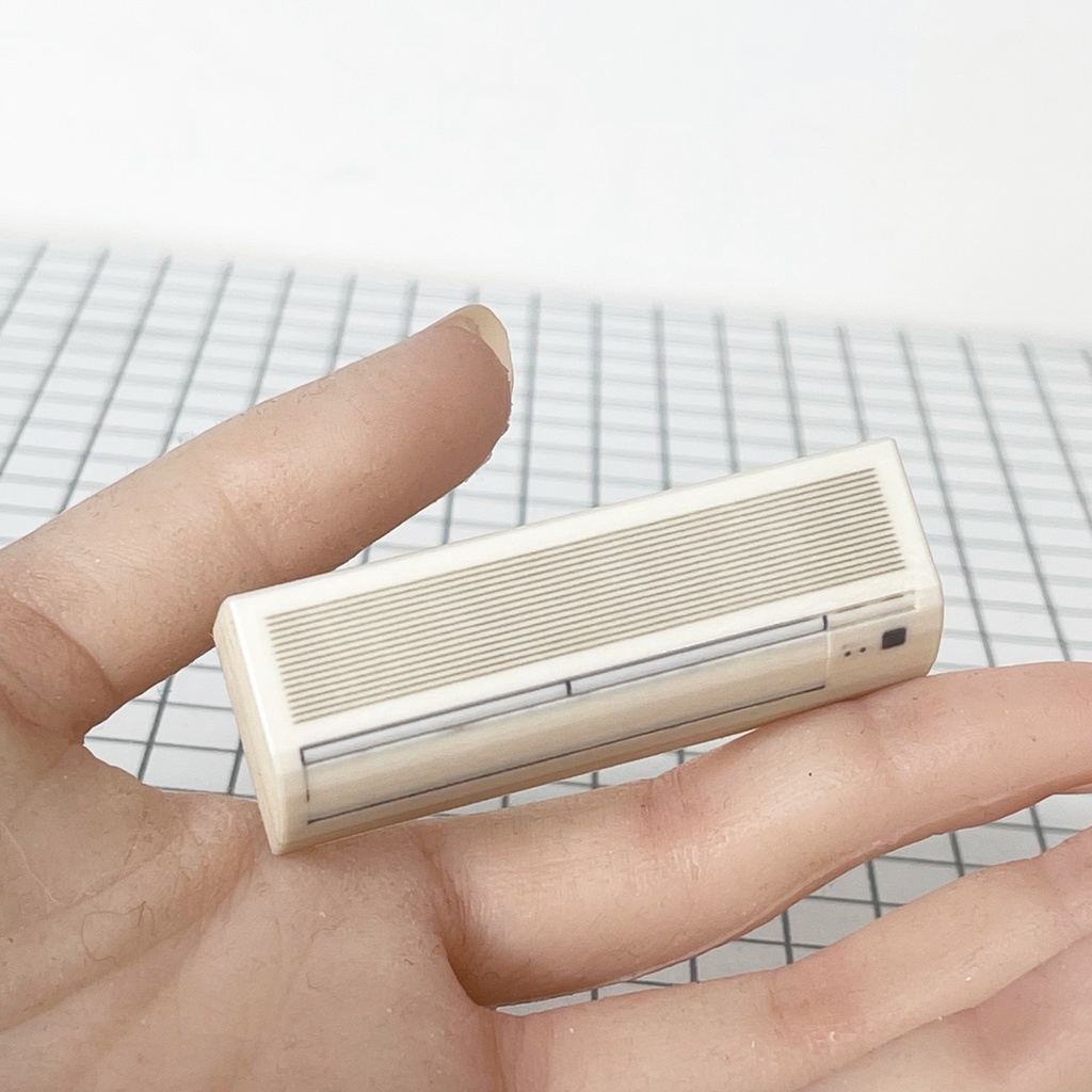 完成品 1/12 エアコン ミニチュア ドールハウスに シルバニアに ミニチュアイメージ フルカラー3Dプリンター 3Dプリンター リアルフィギュア