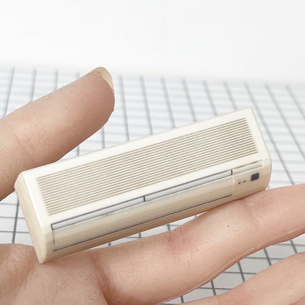 完成品 1/12 エアコン ミニチュア ドールハウスに シルバニアに ミニチュアイメージ フルカラー3Dプリンター 3Dプリンター リアルフィギュア