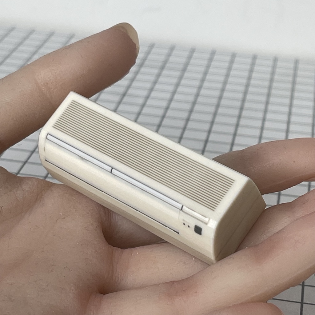 完成品 1/12 エアコン ミニチュア ドールハウスに シルバニアに ミニチュアイメージ フルカラー3Dプリンター 3Dプリンター リアルフィギュア