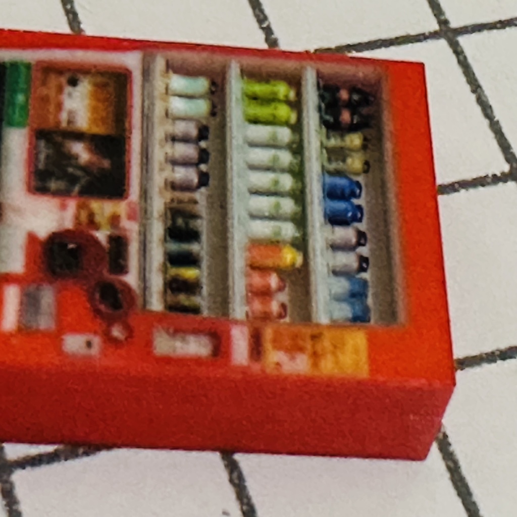 フルカラー3D立体タイプ 1/64 自販機 赤 ミニチュア ミニカーに ジオラマに ミニチュアイメージ フルカラー3Dプリンター