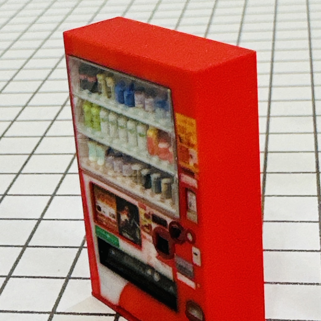 完成品 1/43 ドリンク立体タイプ 自販機 フルカラー3Dプリンター ミニチュア フィギュアに ミニチュアイメージ ミニカーに ジオラマに