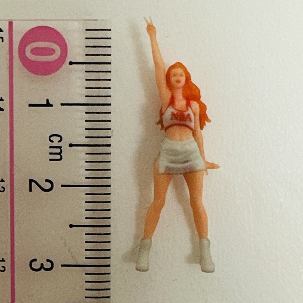 完成品 1/64 オーシャンコスモス チアリーダー フィギュア リアルフィギュア ミニカーに ジオラマに 3Dフィギュア ミニチュア フルカラー3Dプリンター