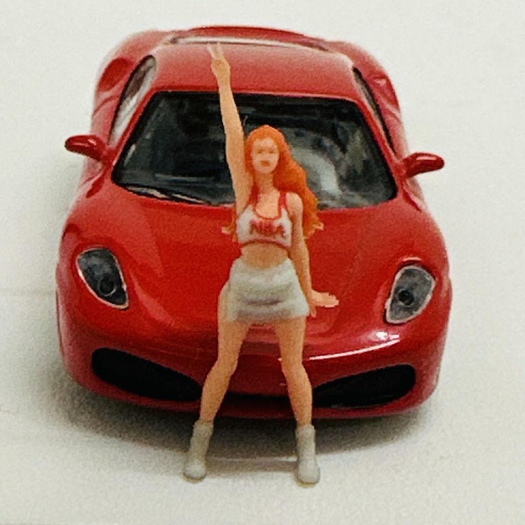 完成品 1/64 オーシャンコスモス チアリーダー フィギュア リアルフィギュア ミニカーに ジオラマに 3Dフィギュア ミニチュア フルカラー3Dプリンター