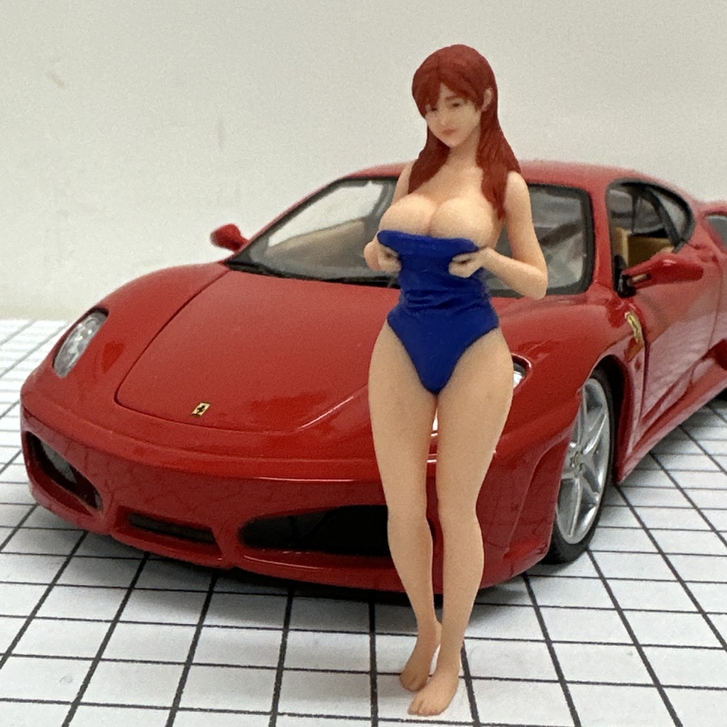 完成品 1/24 オーシャンコスモス スクール水着 フィギュア リアルフィギュア ミニカーに ドールハウスに ジオラマに ミニチュアイメージ