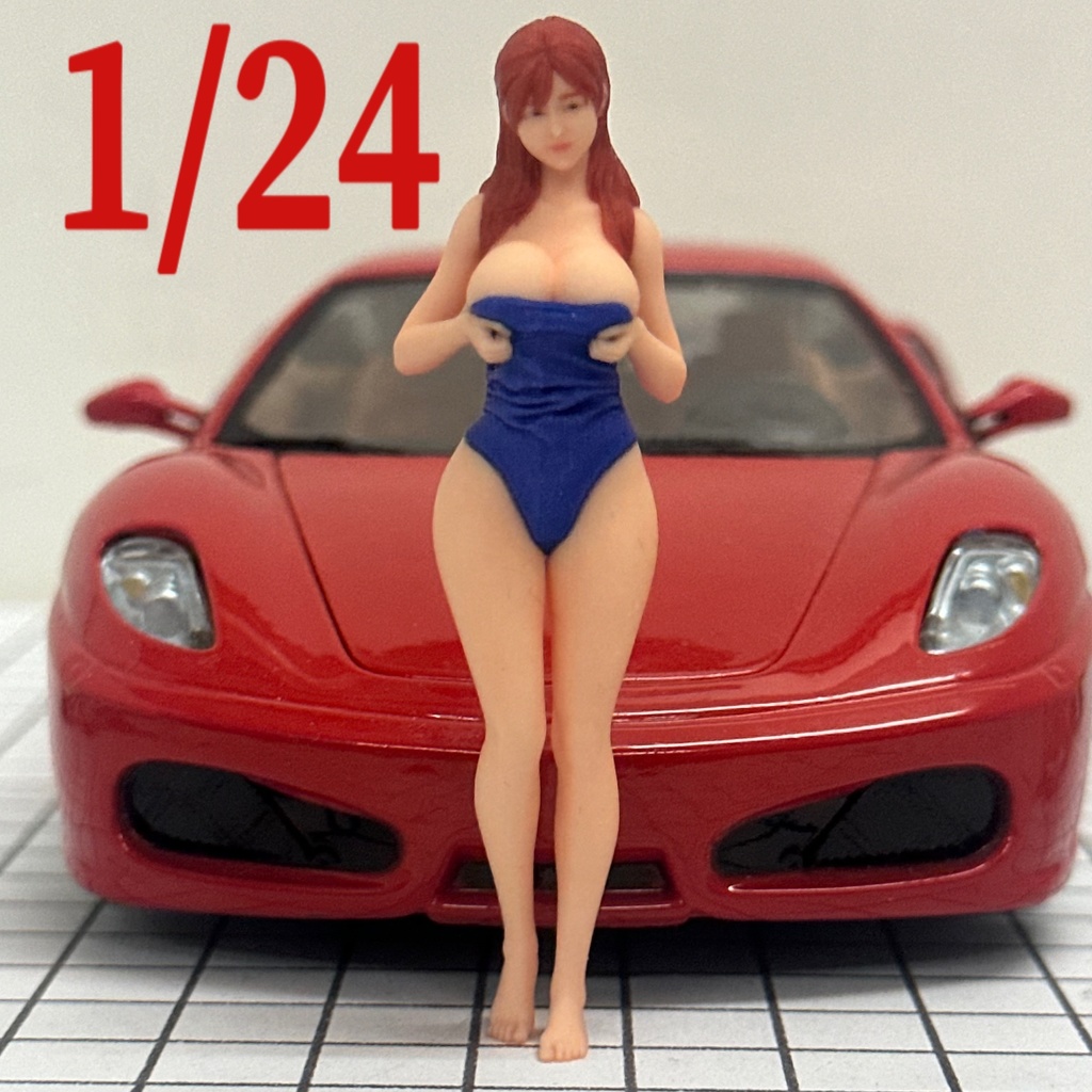 完成品 1/24 オーシャンコスモス スクール水着 フィギュア リアルフィギュア ミニカーに ドールハウスに ジオラマに ミニチュアイメージ