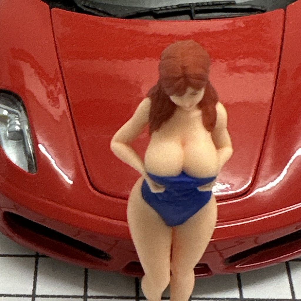 完成品 1/24 オーシャンコスモス スクール水着 フィギュア リアルフィギュア ミニカーに ドールハウスに ジオラマに ミニチュアイメージ