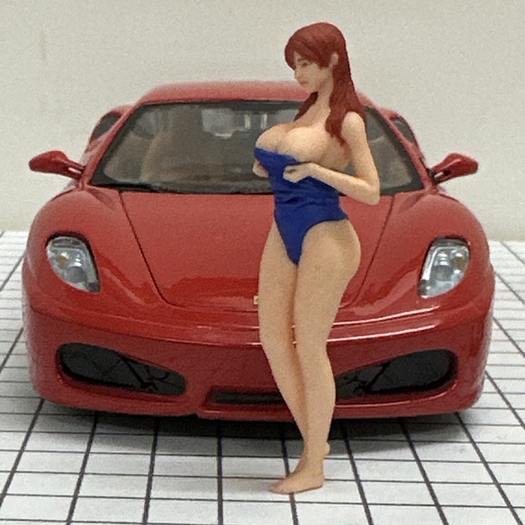 完成品 1/24 オーシャンコスモス スクール水着 フィギュア リアルフィギュア ミニカーに ドールハウスに ジオラマに ミニチュアイメージ