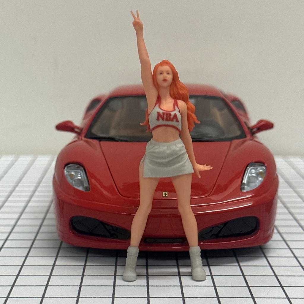 完成品 1/24 オーシャンコスモス ミニチュア チアリーダー フィギュア リアルフィギュア ミニチュアイメージ ミニカーにジオラマに