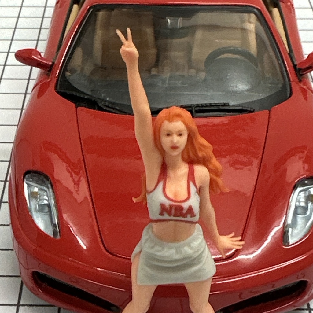 完成品 1/24 オーシャンコスモス ミニチュア チアリーダー フィギュア リアルフィギュア ミニチュアイメージ ミニカーにジオラマに