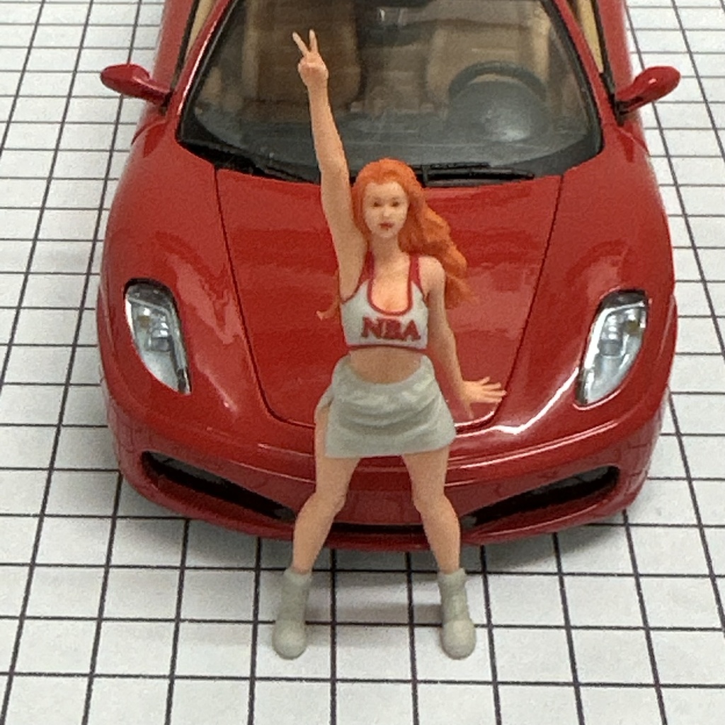 完成品 1/24 オーシャンコスモス ミニチュア チアリーダー フィギュア リアルフィギュア ミニチュアイメージ ミニカーにジオラマに