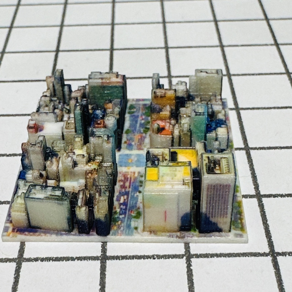 ミニチュア 銀座3丁目交差点 ジオラマ 完成品 ミニジオラマ ドールハウスに