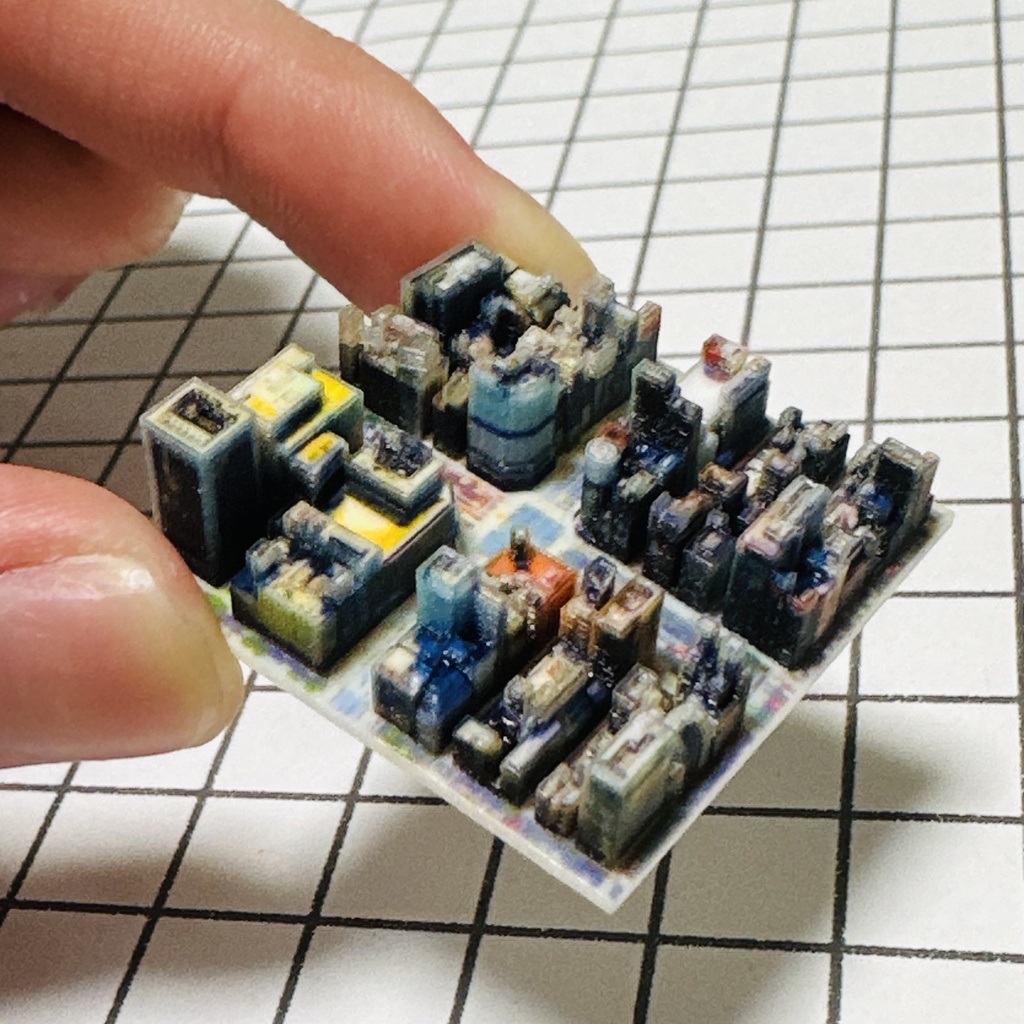 ミニチュア 銀座3丁目交差点 ジオラマ 完成品 ミニジオラマ ドールハウスに