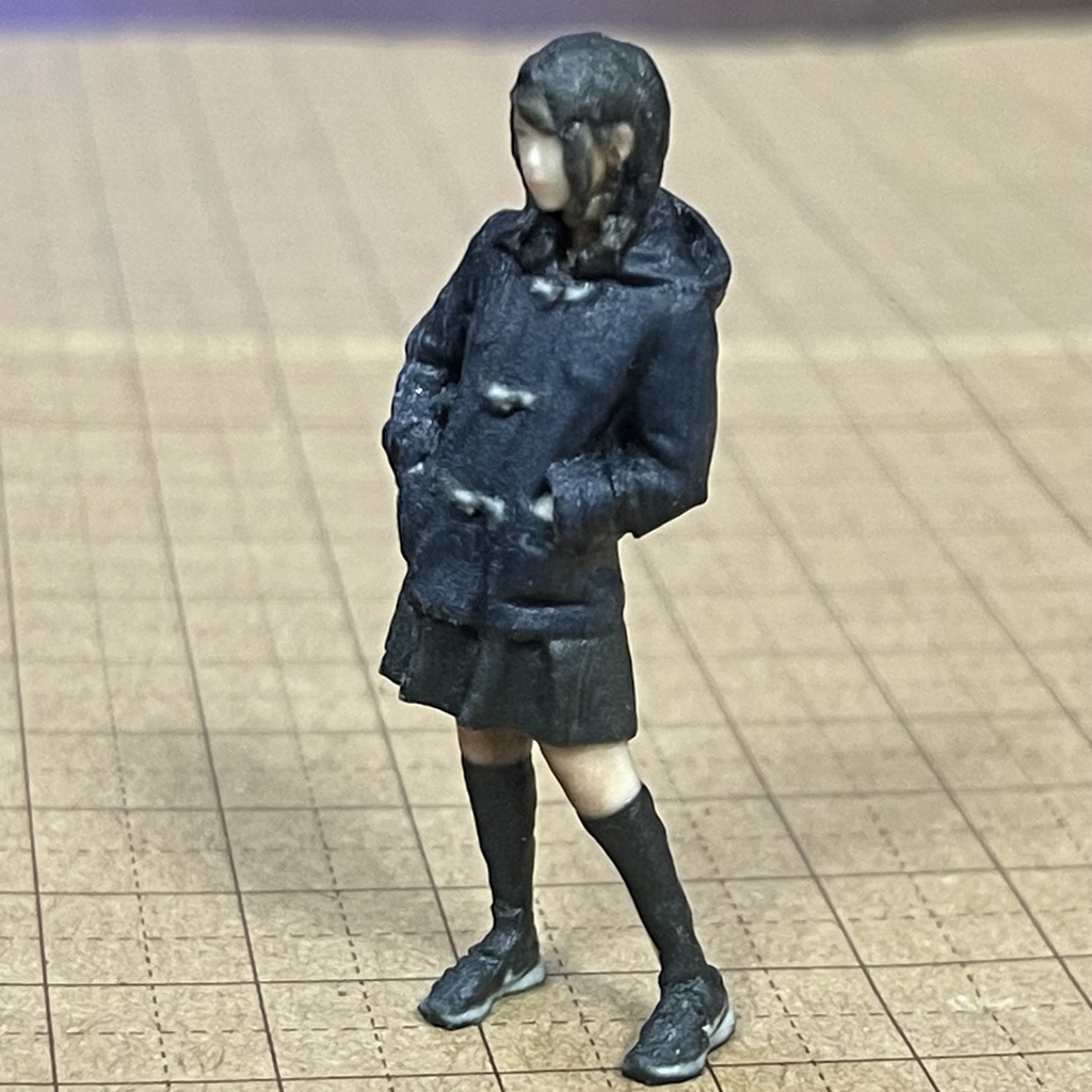 完成品 1/35 JKNP フィギュア リアルフィギュア ミニチュアイメージ ミニカーに ジオラマに ミニチュア 女子高生