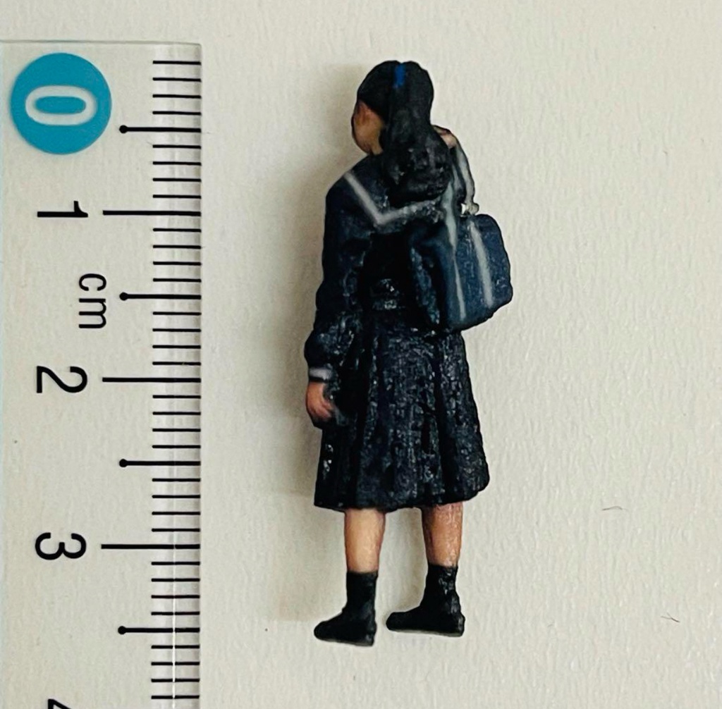 完成品 1/48 JKポニーテール フィギュア リアルフィギュア ミニチュアイメージ ミニカーに ジオラマに 3Dフィギュア