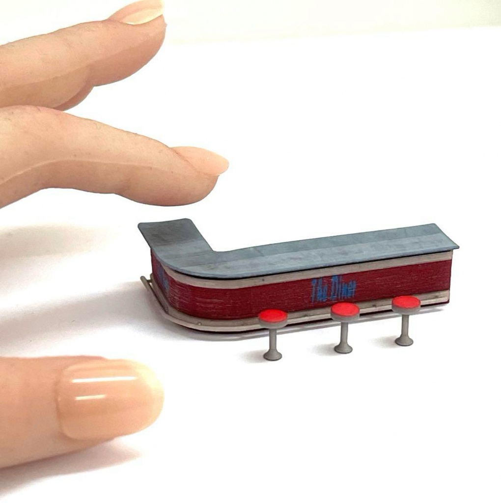 完成品 1/64 ミニチュア カウンター 椅子 ジオラマに 住宅模型に ミニカーに フィギュアに ミニチュアイメージ リアルフィギュア