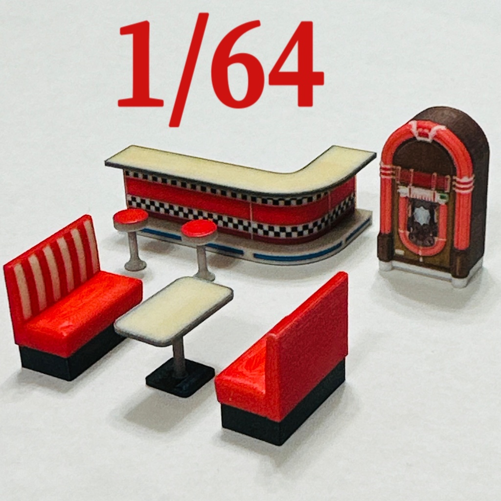 完成品 Nゲージ 1/150 ダイナーセット フィギュアに 鉄道模型