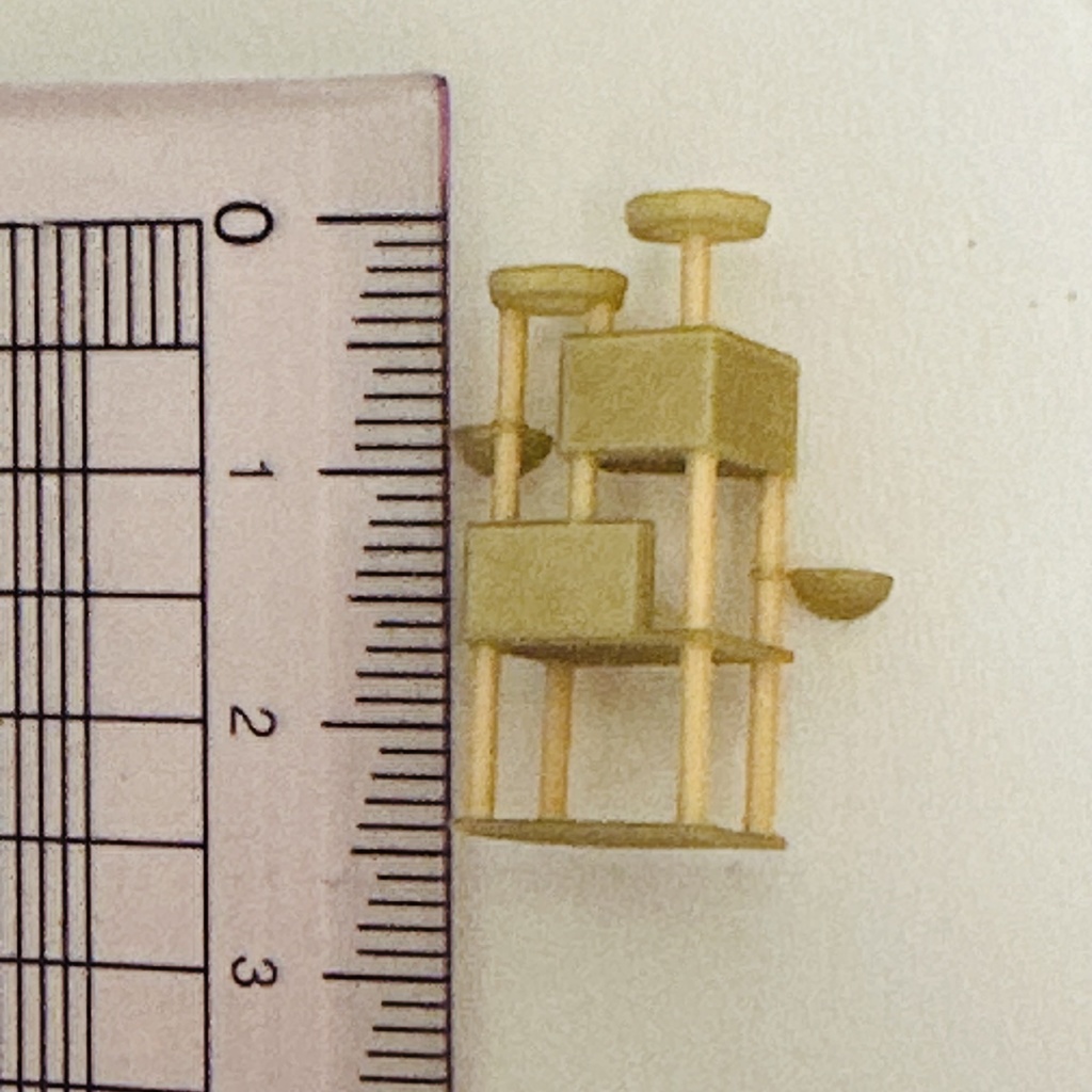 1/64 キャットタワー ミニチュア フィギュアに ジオラマに 住宅模型 建築模型 ミニチュアイメージ 3Dプリンター