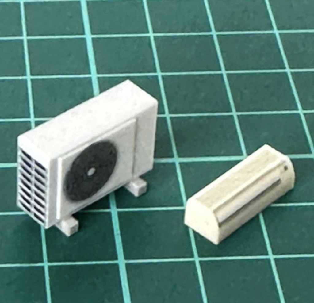 完成品 1/43 エアコン 室外機 3D ミニチュア フィギュアに ジオラマ ミニカーに ミニチュアイメージ