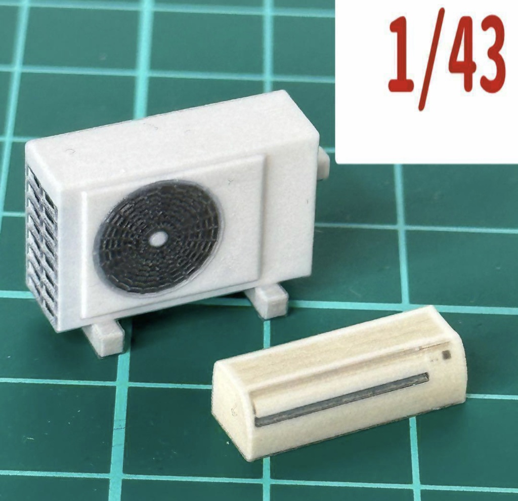 完成品 1/43 エアコン 室外機 3D ミニチュア フィギュアに ジオラマ ミニカーに ミニチュアイメージ