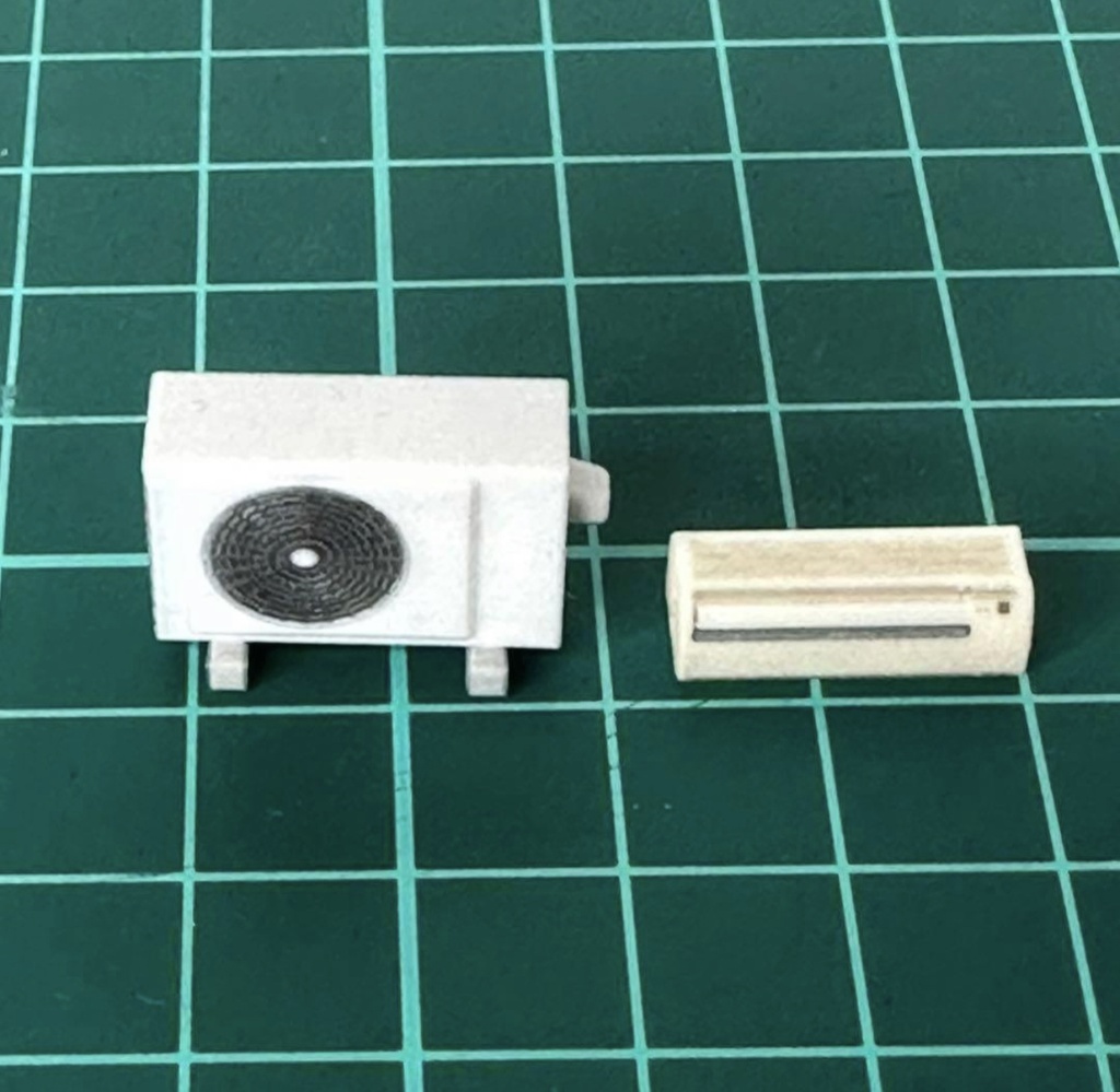 完成品 1/43 エアコン 室外機 3D ミニチュア フィギュアに ジオラマ ミニカーに ミニチュアイメージ