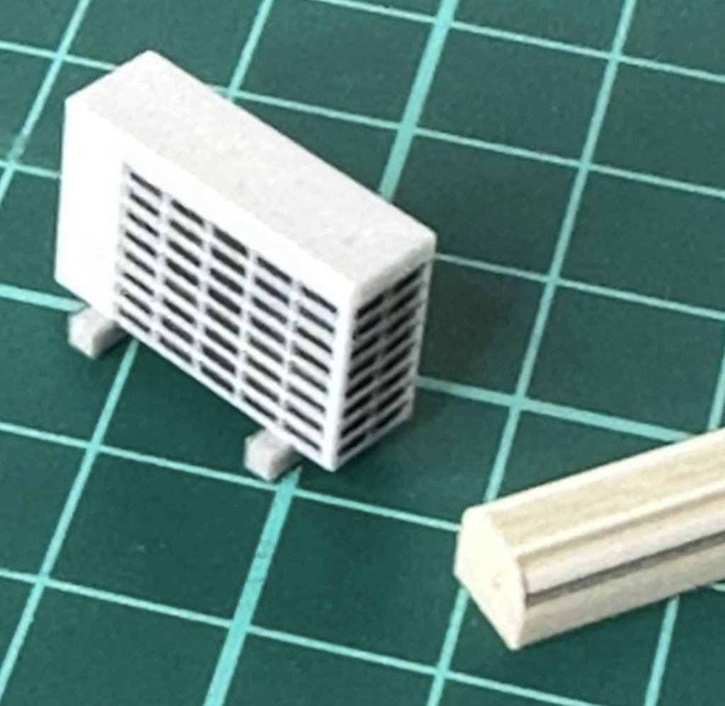 完成品 1/43 エアコン 室外機 3D ミニチュア フィギュアに ジオラマ ミニカーに ミニチュアイメージ